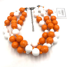 Load image into Gallery viewer, White &amp; Sun Orange Morgan Necklace