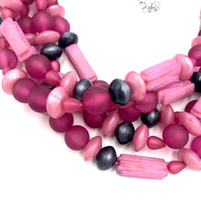 Load image into Gallery viewer, Mid Mod Magenta Sylvie Beaded Necklace