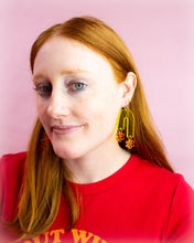 Load image into Gallery viewer, Arch Rainbow Flower Acrylic Earrings