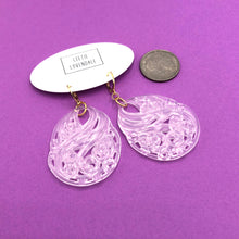 Load image into Gallery viewer, White Opal Paisley Teardrop Earrings