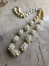 Load image into Gallery viewer, Cream &amp; White Seashell Rosary Chain Rope Necklace