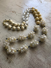 Load image into Gallery viewer, Cream &amp; White Seashell Rosary Chain Rope Necklace