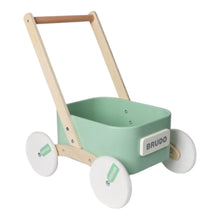 Load image into Gallery viewer, 2-in-1 Wooden Toddler Learning Walker with Toy Storage Bin