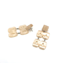 Load image into Gallery viewer, Champagne Hinged Moonglow Statement Earrings *