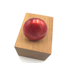Load image into Gallery viewer, Ruby Red &amp; Gold Luster Lucite Cocktail Ring