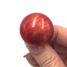 Load image into Gallery viewer, Ruby Red &amp; Gold Luster Lucite Cocktail Ring
