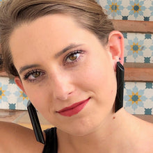 Load image into Gallery viewer, Black Couture Mega Stick Stud Statement Earrings