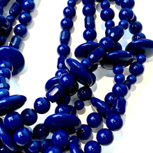 Load image into Gallery viewer, Navy Bright Blue Saucer Sylvie Necklace