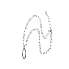 Load image into Gallery viewer, Aged Pearl Marquis &amp; Gun Metal Layering Necklace - Shortie