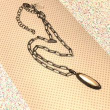 Load image into Gallery viewer, Aged Pearl Marquis &amp; Gun Metal Layering Necklace - Shortie