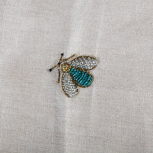 Load image into Gallery viewer, Embroidered sparkle bee table runner