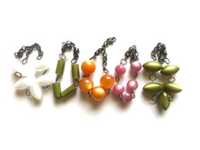 Load image into Gallery viewer, Olive Green Moonglow Lucite Tube Stations Bracelet