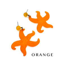 Load image into Gallery viewer, Frosty Starfish Drop Earrings