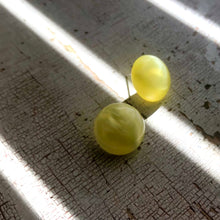 Load image into Gallery viewer, Yellow Aura Glow Marbled Retro Button Stud Earrings