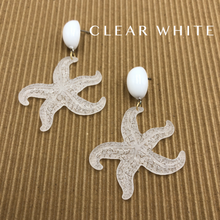 Load image into Gallery viewer, Frosty Starfish Drop Earrings