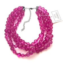 Load image into Gallery viewer, Hot Pink Frosted Sylvie Statement Necklace