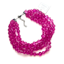 Load image into Gallery viewer, Hot Pink Frosted Sylvie Statement Necklace