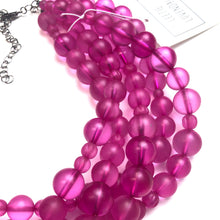 Load image into Gallery viewer, Hot Pink Frosted Sylvie Statement Necklace
