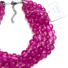 Load image into Gallery viewer, Hot Pink Frosted Sylvie Statement Necklace