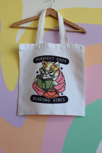 Load image into Gallery viewer, Purrfect Cozy Reading Vibes Tote Bag