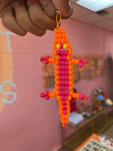 Load image into Gallery viewer, Neon Gecko Beaded Keychain
