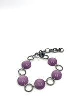 Load image into Gallery viewer, Lilac Moonglow Candy Disc Stations Bracelet