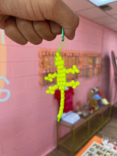 Load image into Gallery viewer, Neon Gecko Beaded Keychain