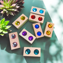 Load image into Gallery viewer, 8 Pcs Rectangular Gemmed Blocks with Storage Tray