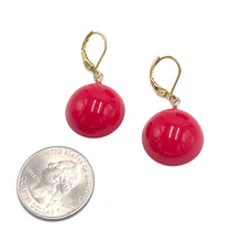 Load image into Gallery viewer, Cherry Red Drop Leverback Earrings *
