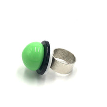 Load image into Gallery viewer, Lime Green Pop Lucite Cocktail Ring