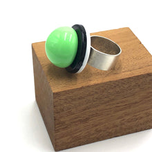Load image into Gallery viewer, Lime Green Pop Lucite Cocktail Ring