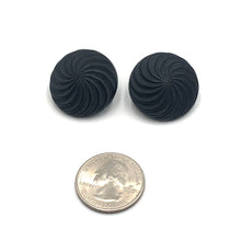 Load image into Gallery viewer, Black Vortex Retro Button Stud Earrings
