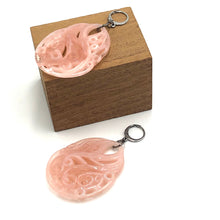 Load image into Gallery viewer, Rose Marbled Paisley Teardrop Earrings