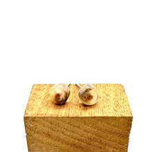 Load image into Gallery viewer, Beige &amp; Brown Swirl Stud Earrings
