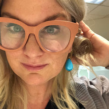 Load image into Gallery viewer, Aqua Blue Aura Glow Nola Earrings