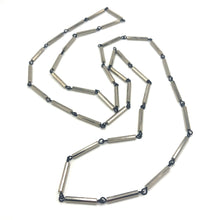 Load image into Gallery viewer, Gun Metal Bugle Opera Rope Necklace