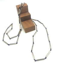 Load image into Gallery viewer, Gun Metal Bugle Opera Rope Necklace