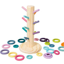 Load image into Gallery viewer, 12-Dowel Sorting Tree with 24 Building Rings Set