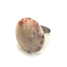 Load image into Gallery viewer, Beige Speckle Lucite Cocktail Ring