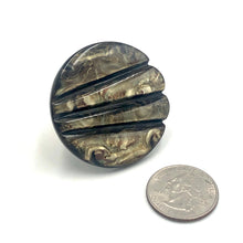 Load image into Gallery viewer, Carved Dark Night Cocktail Ring