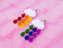 Load image into Gallery viewer, Translucent Pride Rainbow Earrings