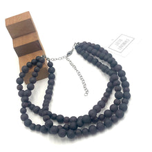 Load image into Gallery viewer, Black Frosted Morgan Necklace