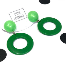 Load image into Gallery viewer, Peridot Candy Donut Drop Earrings