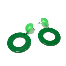 Load image into Gallery viewer, Peridot Candy Donut Drop Earrings