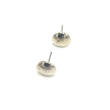 Load image into Gallery viewer, Silver Small Retro Button Stud Earrings