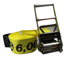 Load image into Gallery viewer, 4" x 30 Ft Heavy Duty Ratchet Strap w/ Flat Hooks | 10 PACK