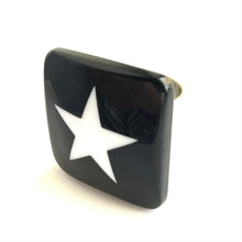 Load image into Gallery viewer, Black &amp; White Star Lucite Silver Cocktail Ring