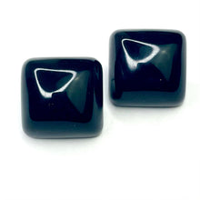 Load image into Gallery viewer, Black Deco Chunky Square Stud Earrings