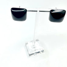 Load image into Gallery viewer, Black Deco Chunky Square Stud Earrings