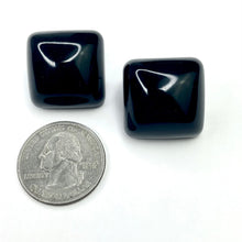 Load image into Gallery viewer, Black Deco Chunky Square Stud Earrings